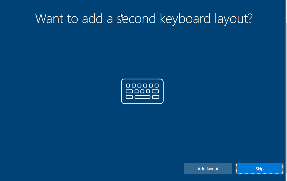 select second keyboard layout in windows 10