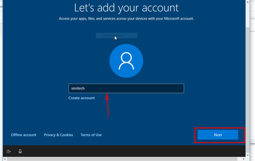 create username in windows 10