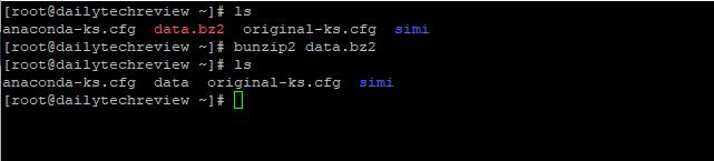 Linux bzip2 and ls command in Hindi
