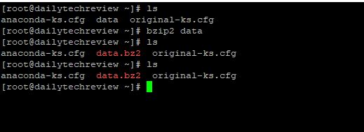 Linux bzip2 command in Hindi