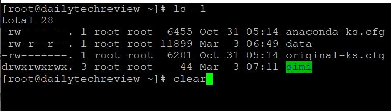 Linux ls -l command in Hindi