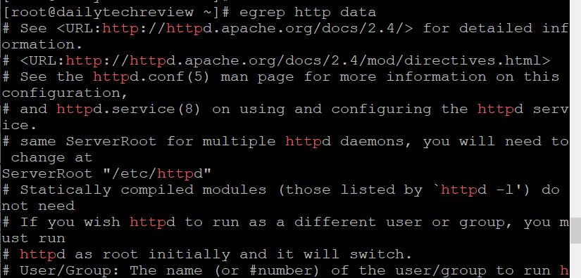 Linux egrep command in Hindi