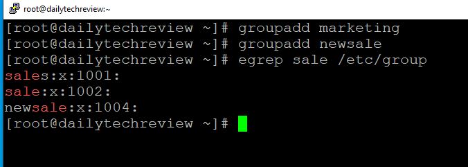 Linux groupadd command in Hindi