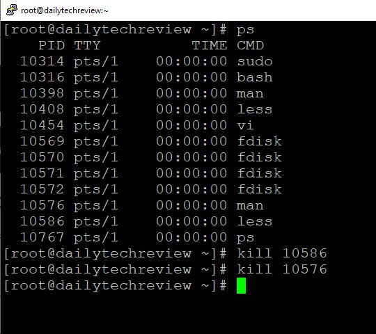  kill Linux command in Hindi