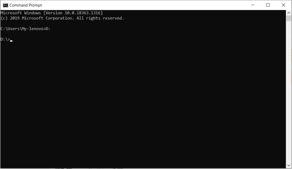 change Drive In command Prompt