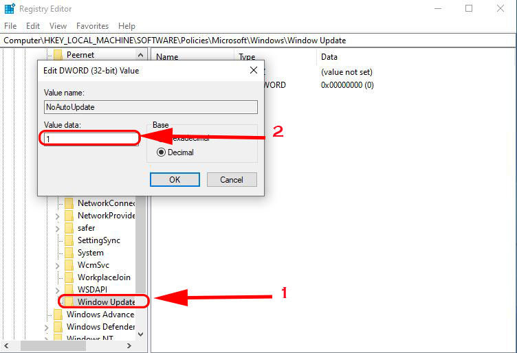 change value in windows 10 registry 