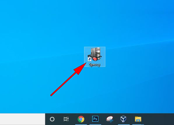 Speccy Software  icon in windows 10 desktop 