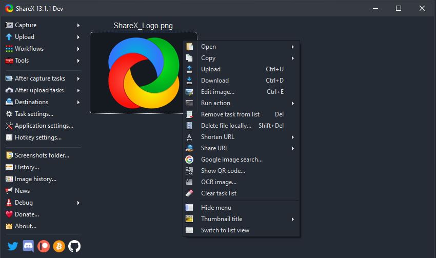 sharex is the best screen recording software