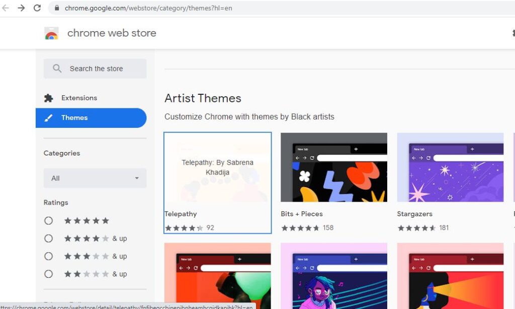 Click On Theme Option in Google Chrome