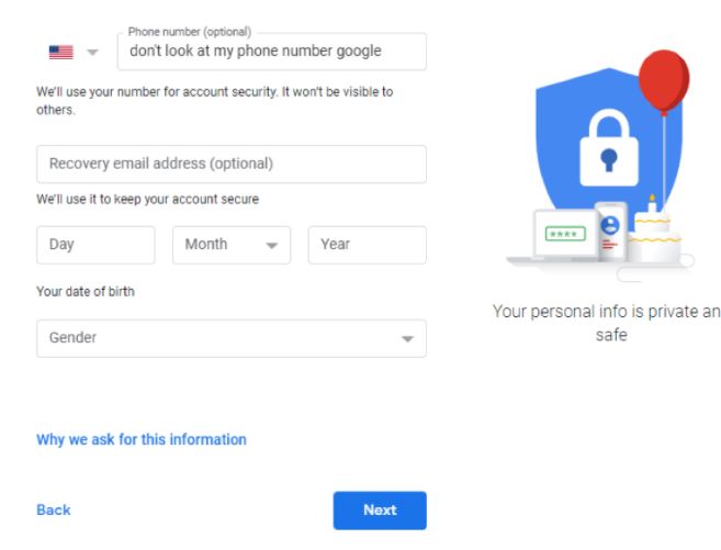 set your personal information like date of birth , Gender 