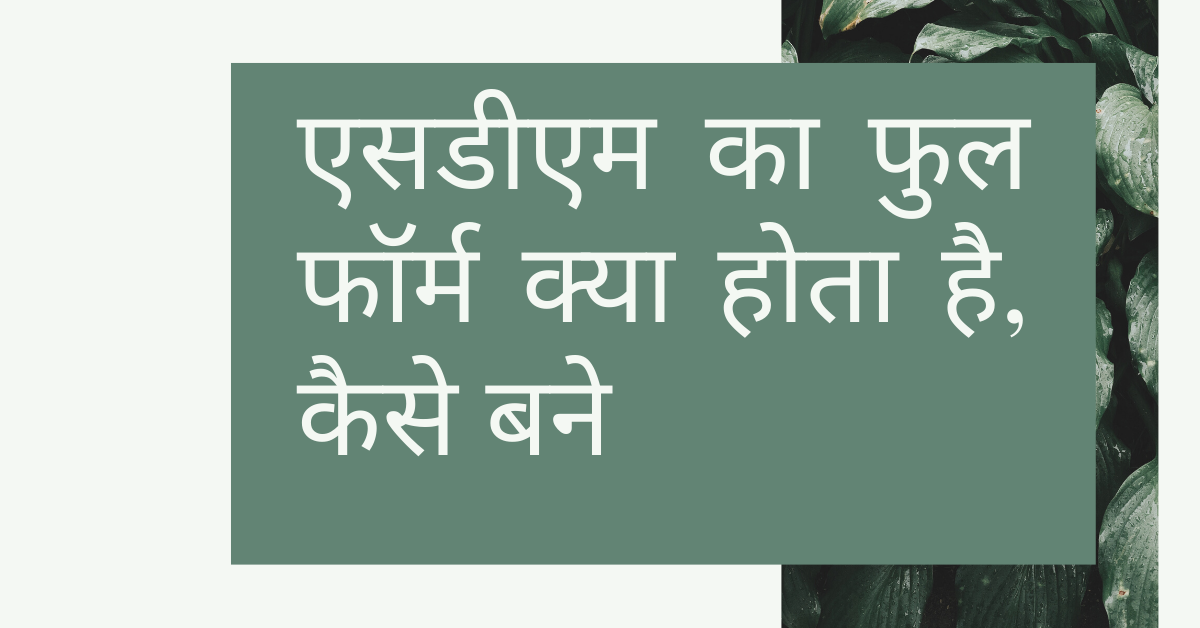 You are currently viewing एसडीएम का फुल फॉर्म क्या होता है, कैसे बने