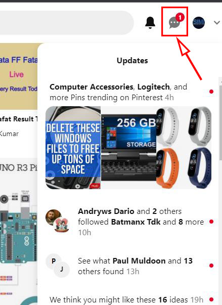 Pinterest Notification
