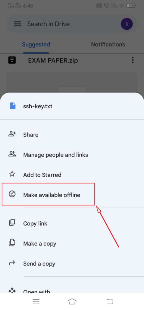 access google drive data offline 