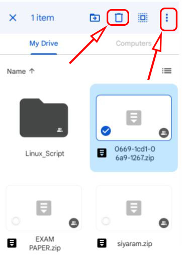 delete google drive data 