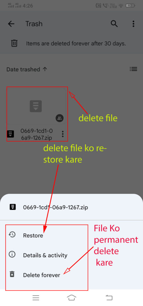 recover delete file from google drive 