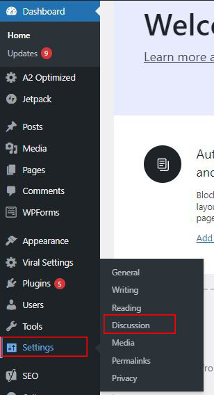 WordPress Discussion Setting