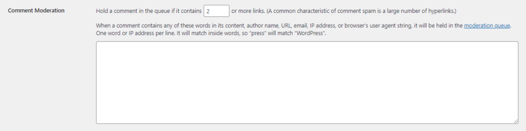 Comment Moderation in WordPress 
