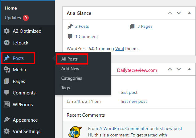 Check All Post in WordPress 