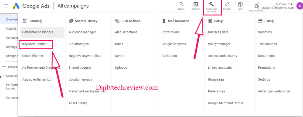Google  Keyword Planner