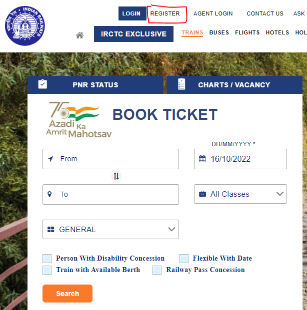 irctc website