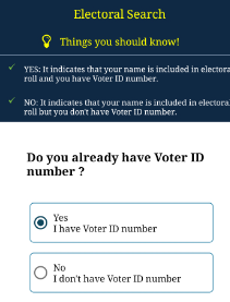 select For New Registration in Voter Helpline App