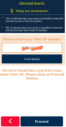 Enter Voting Details In Voter Helpline App 
