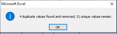 delete duplicate data in ms excel