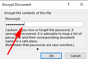 set password in excel file