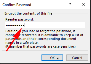set password in excel file