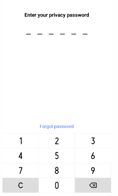 Set password for Apps Encryption 