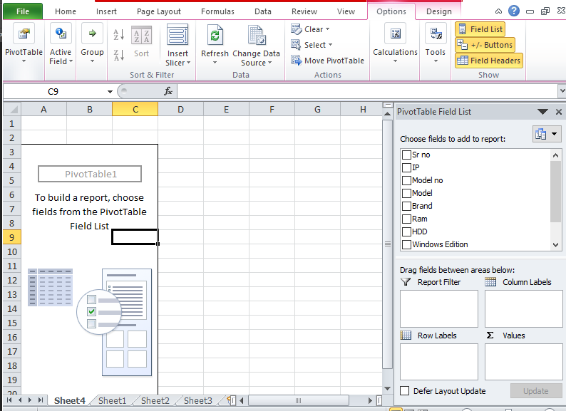 filter data in excel pivot table 