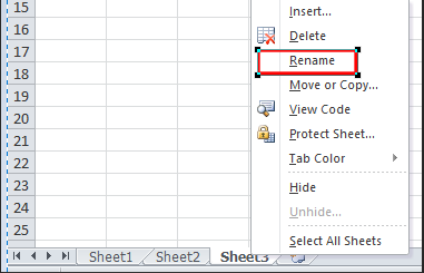 Rename Excel Workbook sheet
