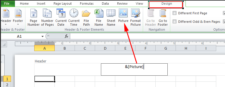 Picture Option in excel 