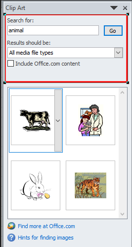 insert clip art in excel 