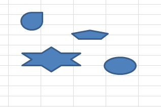 insert shape ms excel 