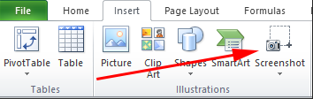 how to use ms excel screenshot