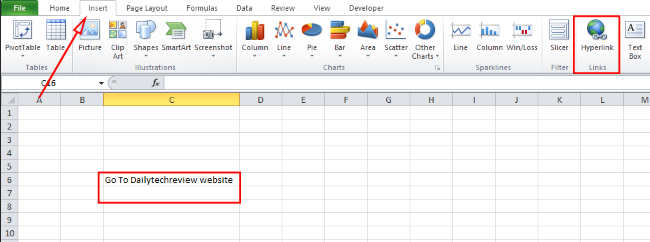 हाइपरलिंक से किसी  वेबसाइट को  लिंक करें 