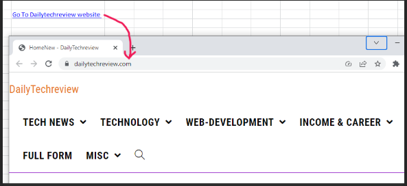 Link a website with a hyperlink