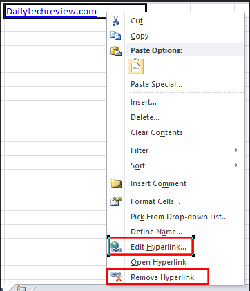 Edit And Remove Excel Hyperlink