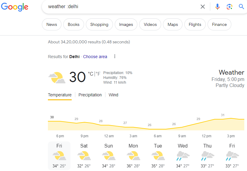 weather google search  operator 