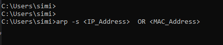 ARP command 