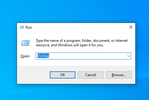 windows DirectX Diagnostic tool