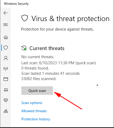 Virus & threat protection