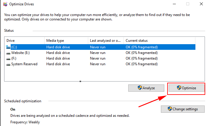 Windows 10 Fragmented 