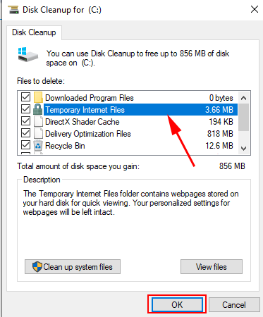 Delete Temporary files