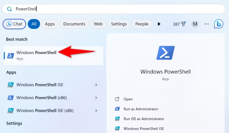 windows 11 powershell
