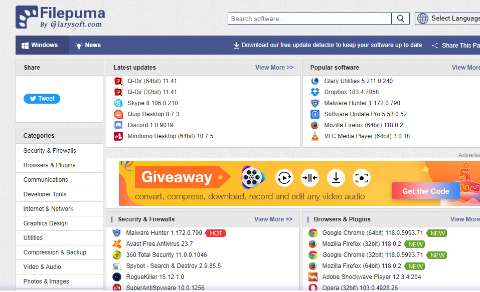 Filepuma.com computer software sites
