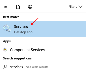Windows 10 services 