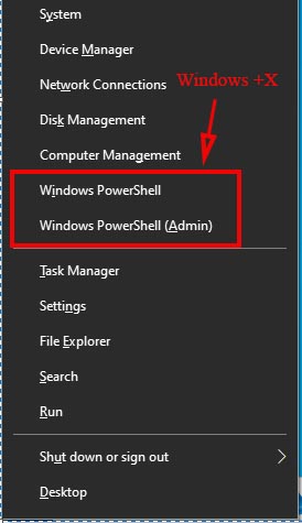 Open Power shell with Windows Power Menu