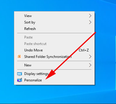 Windows 10 Personize settings